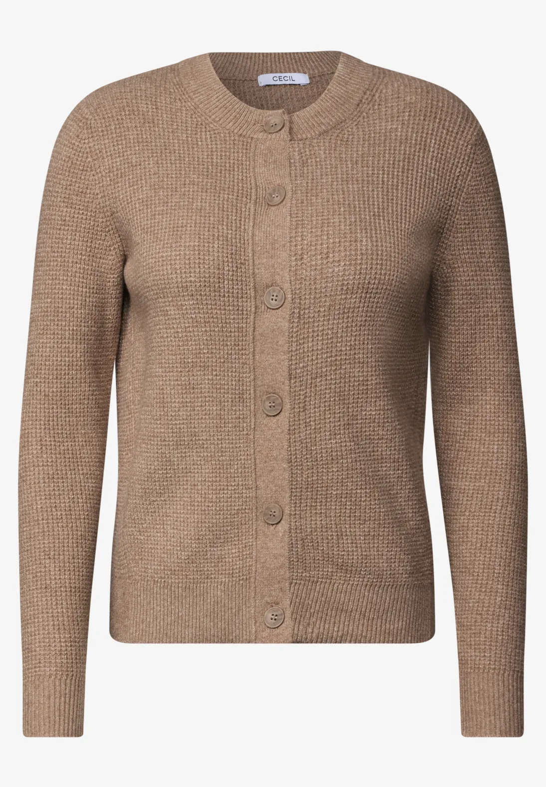 Cecil Vest met Knopen - Creamy Mocha Melange
