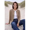 Cardigan with Buttons - Creamy Mocha Melange