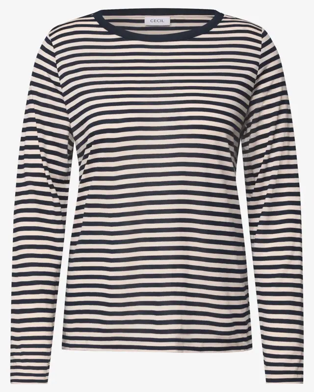 Cecil Shirt mit Streifen - Urban Dark Blue