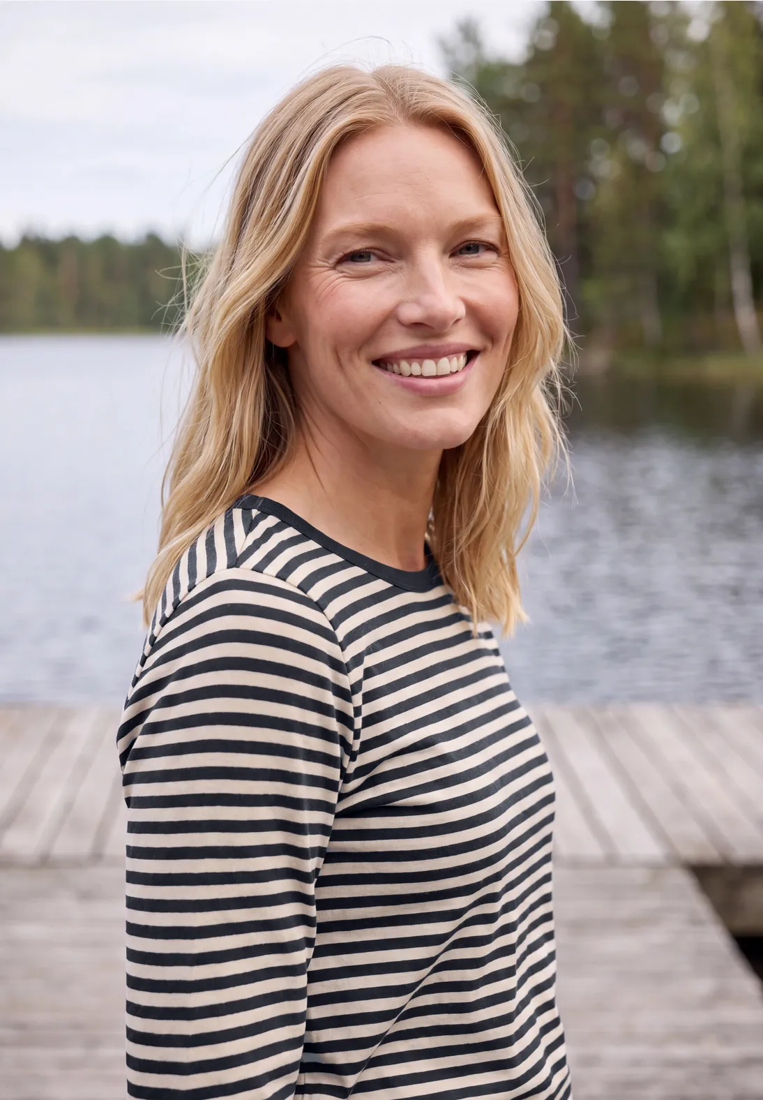 Cecil Shirt with Stripes - Urban Dark Blue