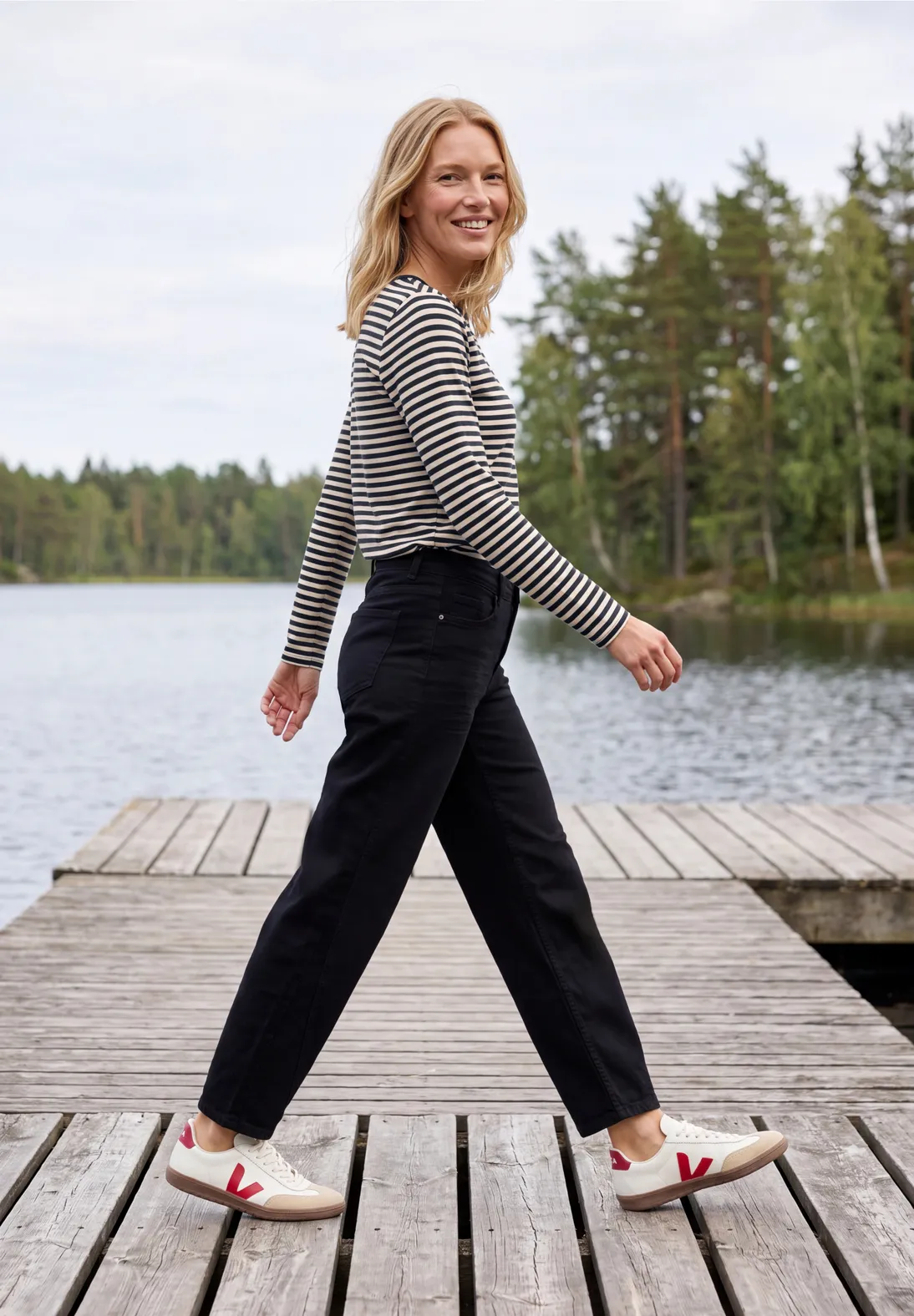 Cecil Shirt mit Streifen - Urban Dark Blue