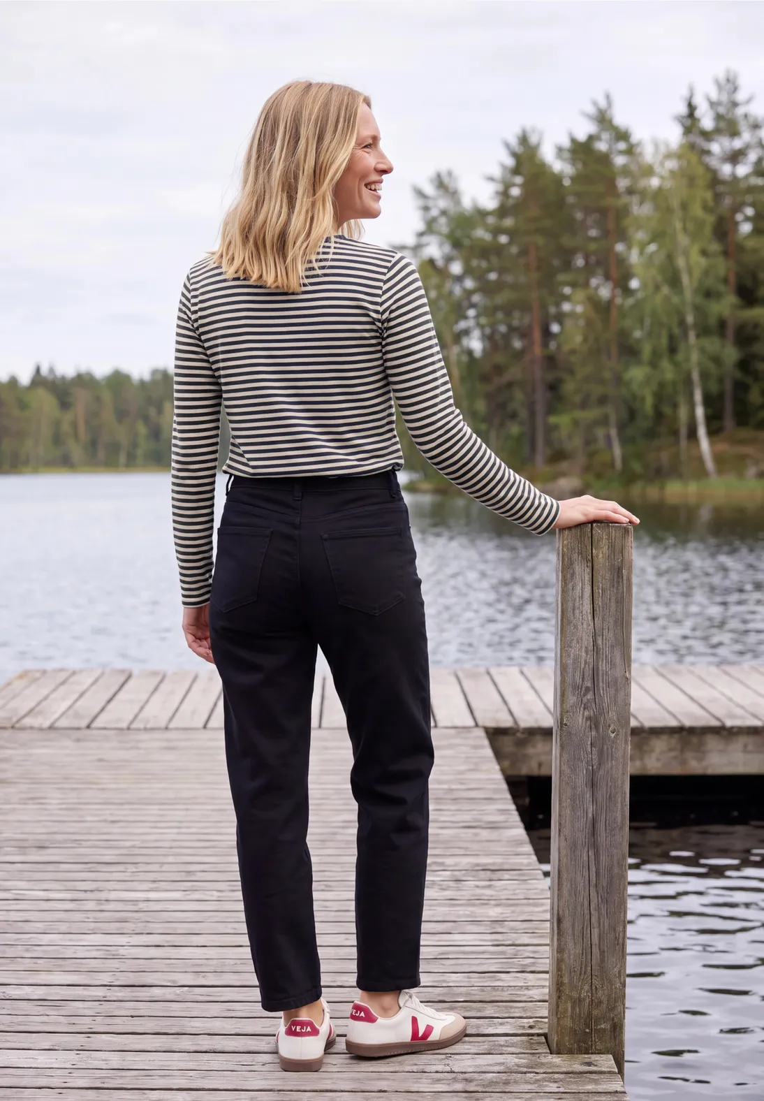 Cecil Shirt with Stripes - Urban Dark Blue