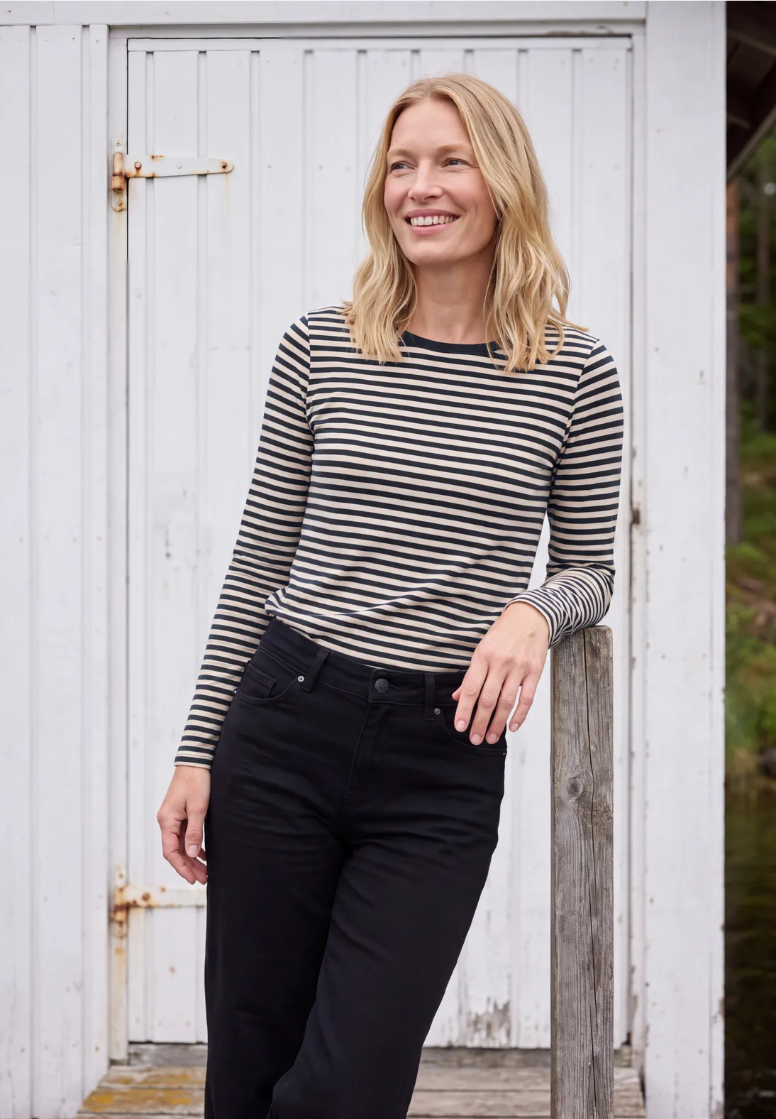 Cecil Shirt with Stripes - Urban Dark Blue