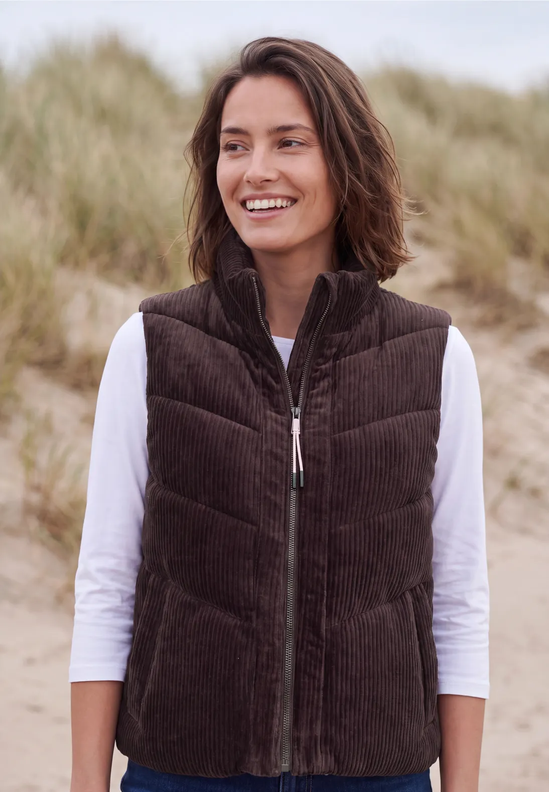 Cecil Corduroy Bodywarmer - Berry Red