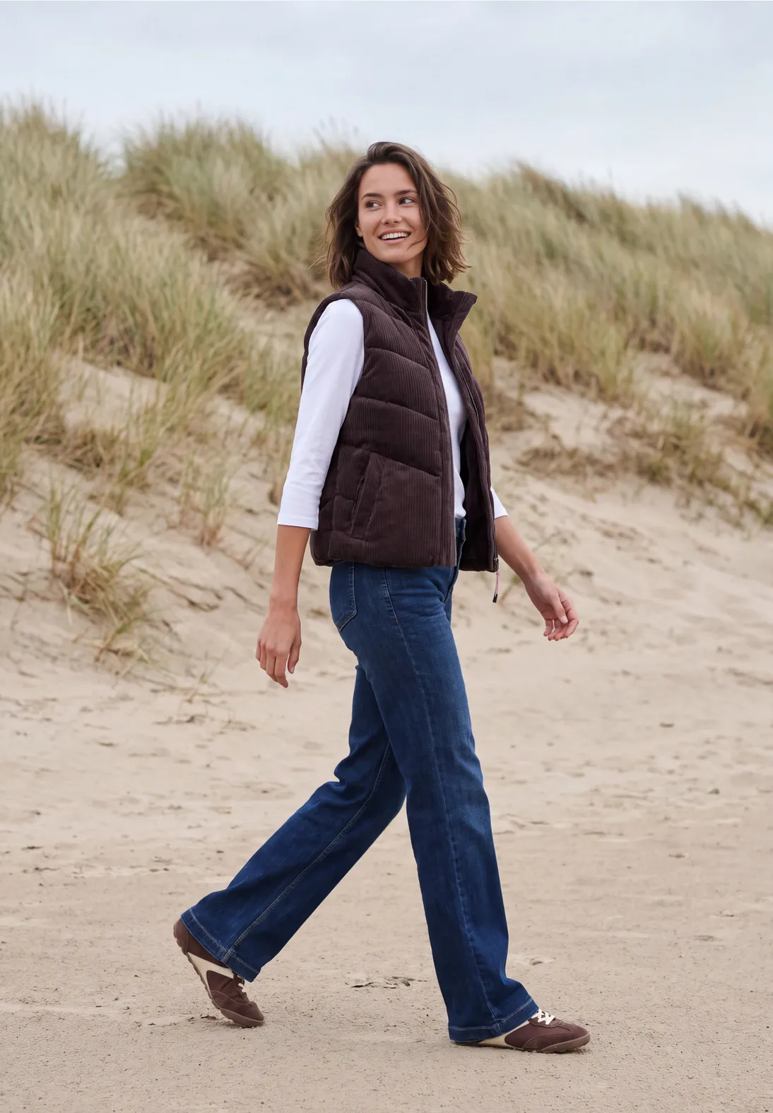 Cecil Corduroy Bodywarmer - Berry Red