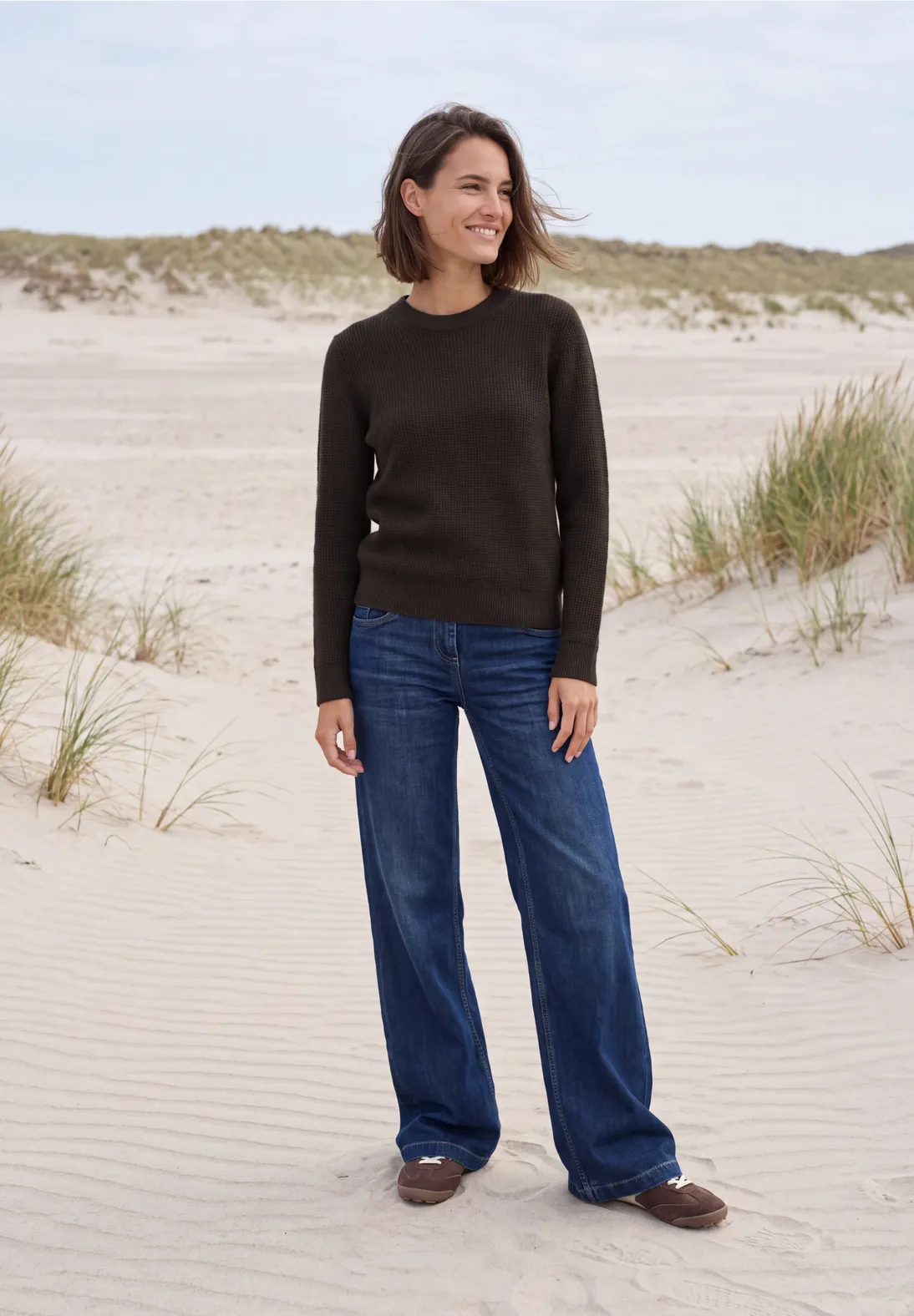 Cecil Trui met Structuur - Truffle Brown