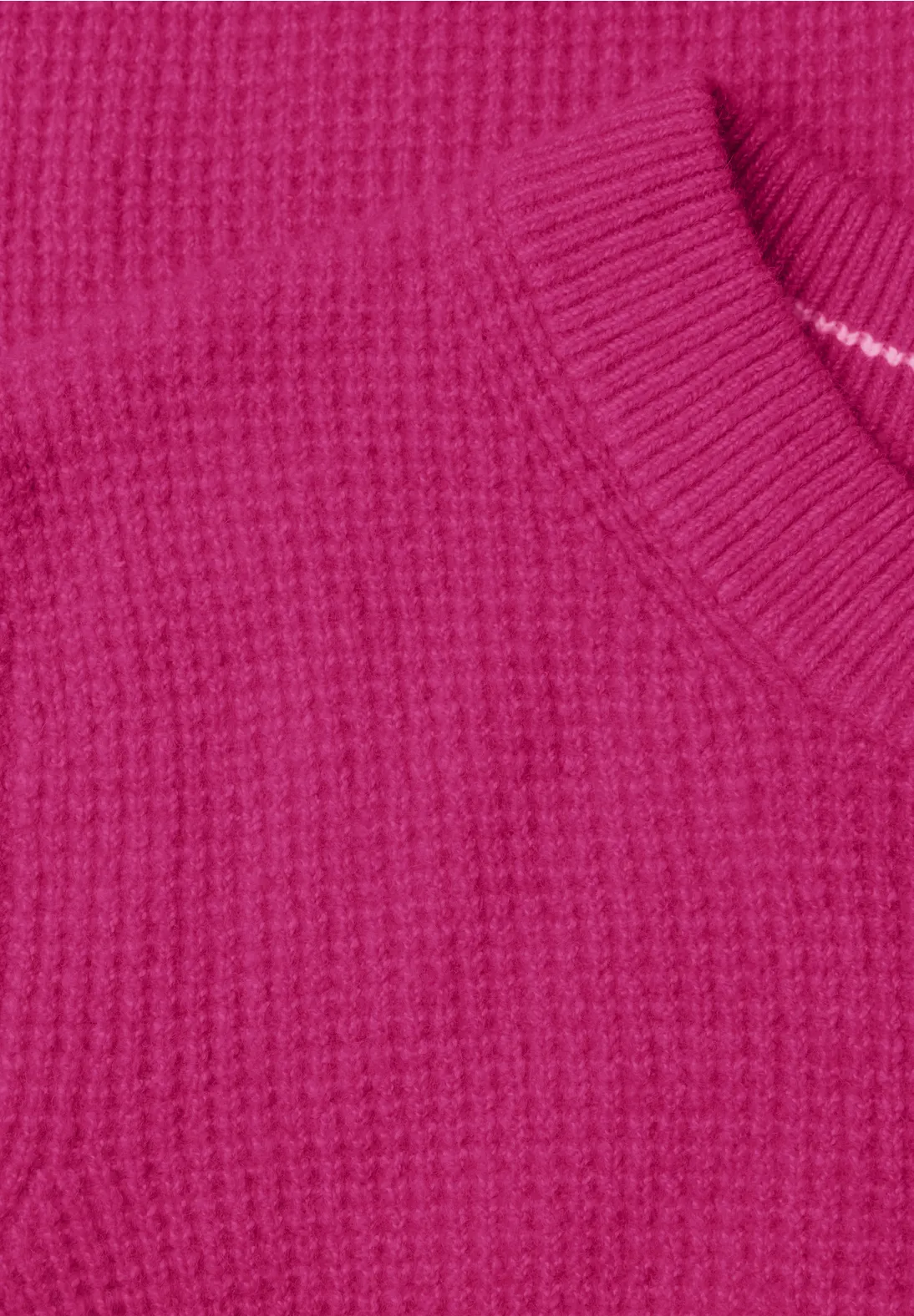 Cecil Struktur Pullover - Pink Flash Melange