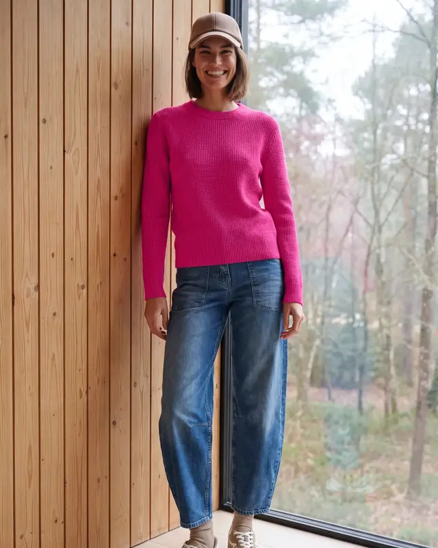 Cecil Trui met Structuur - Pink Flash Melange