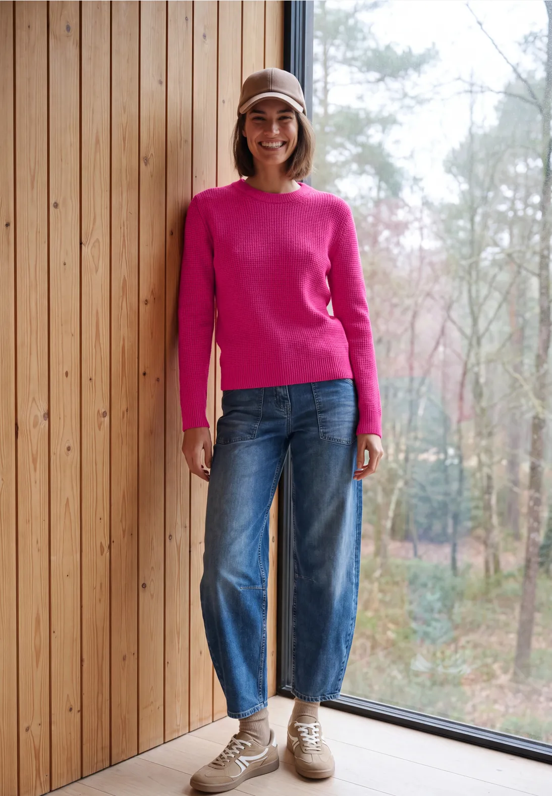 Cecil Structured Jumper - Pink Flash Melange