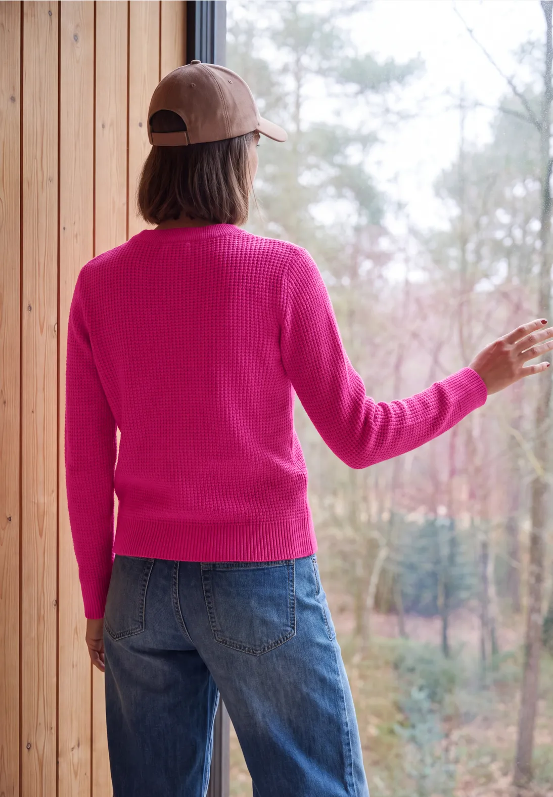 Cecil Structured Jumper - Pink Flash Melange