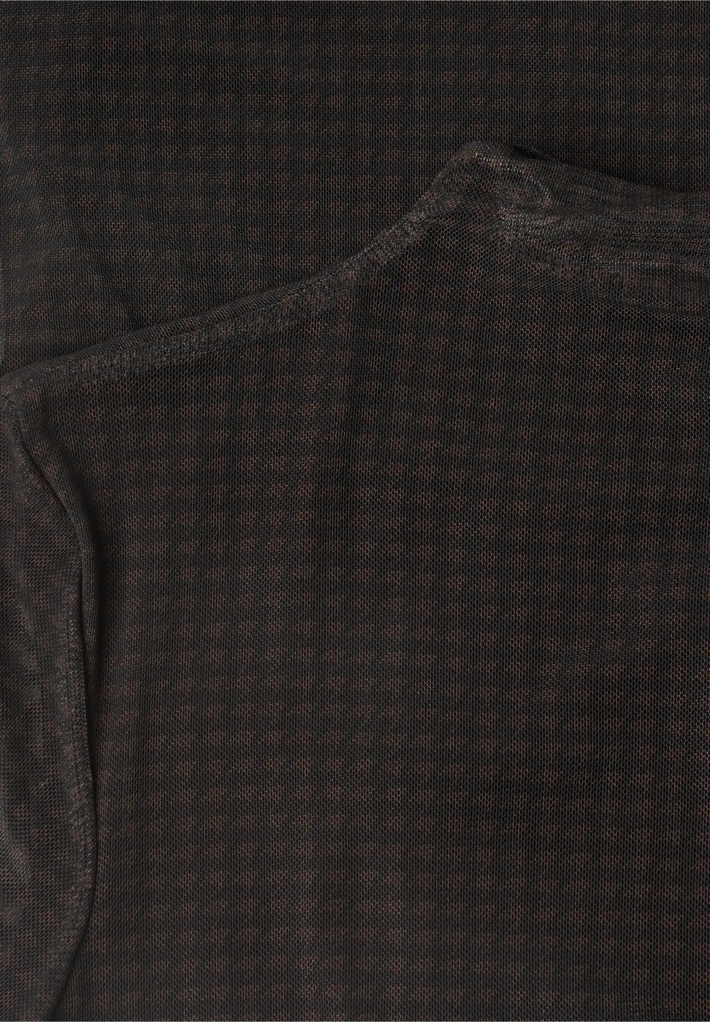 Street One Mesh Shirt with Turtleneck - Black Coffee