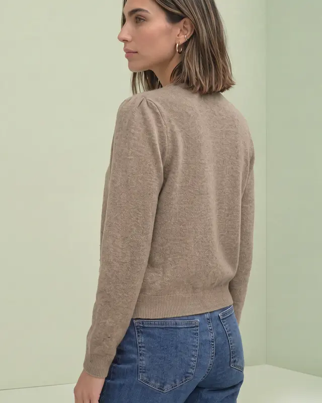 Street One Vest met Knopen - Sanded Amber Melange