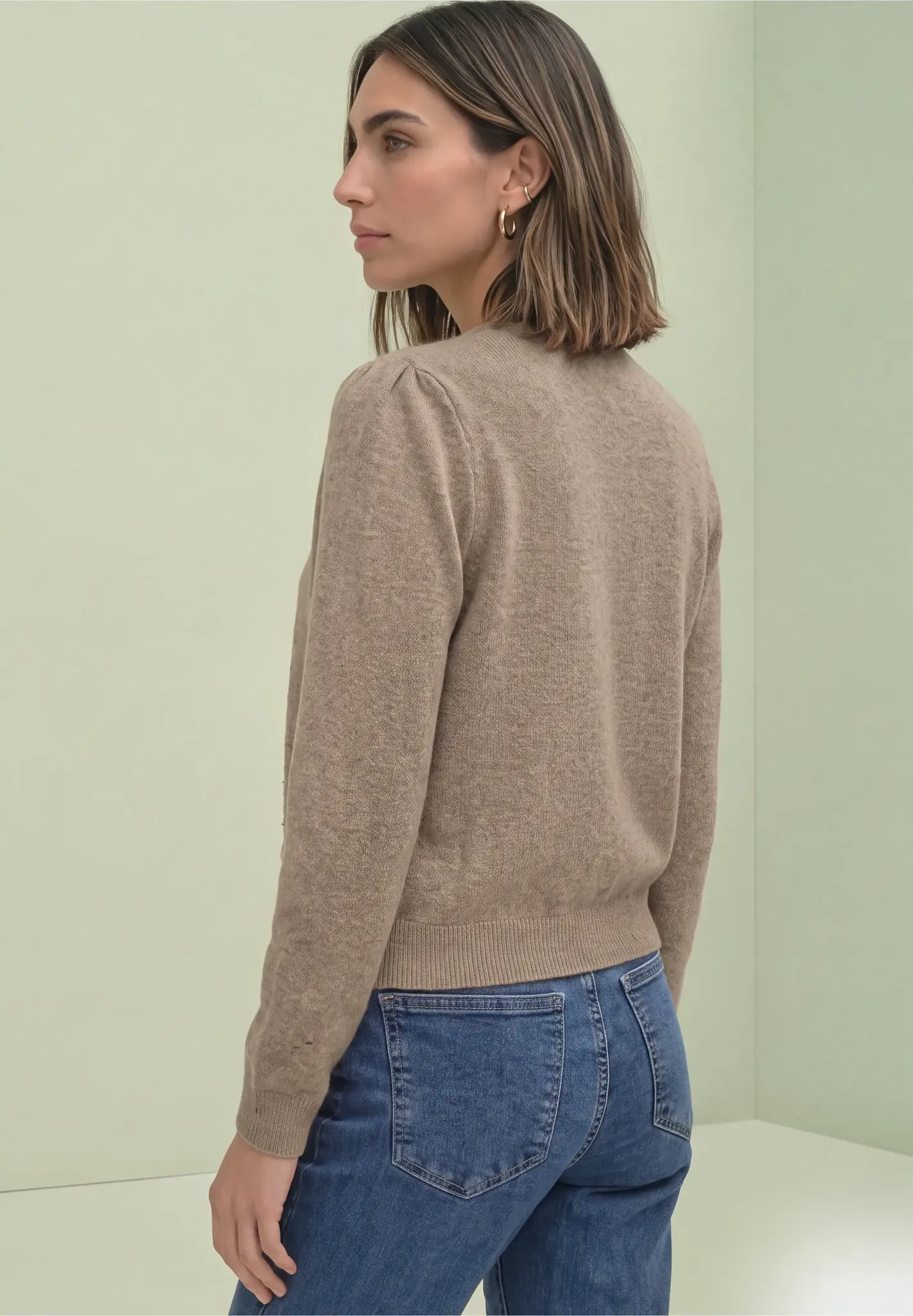 Street One Vest met Knopen - Sanded Amber Melange