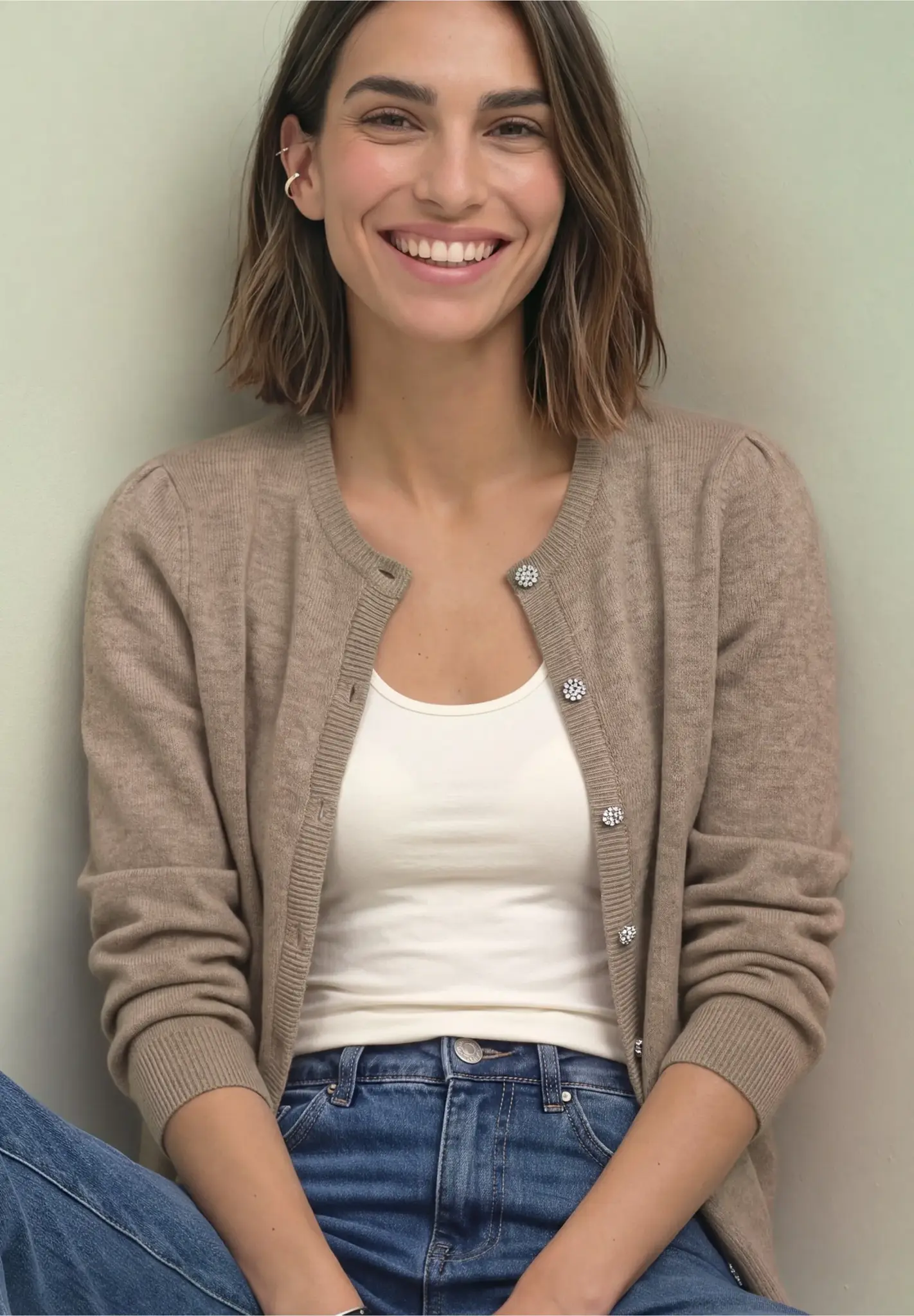 Street One Cardigan - Sanded Amber Melange