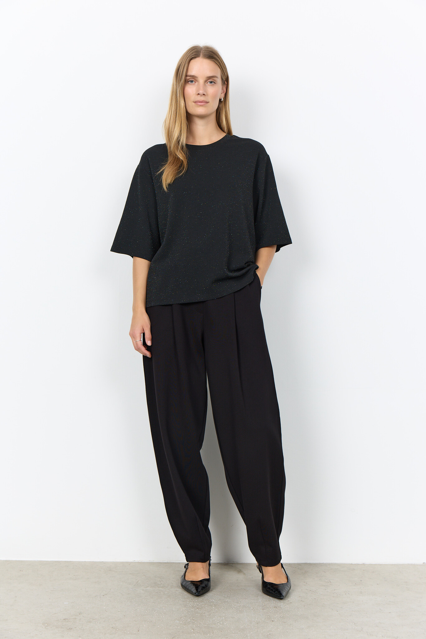 Soyaconcept Glitzer T-Shirt Andine 2 - Black