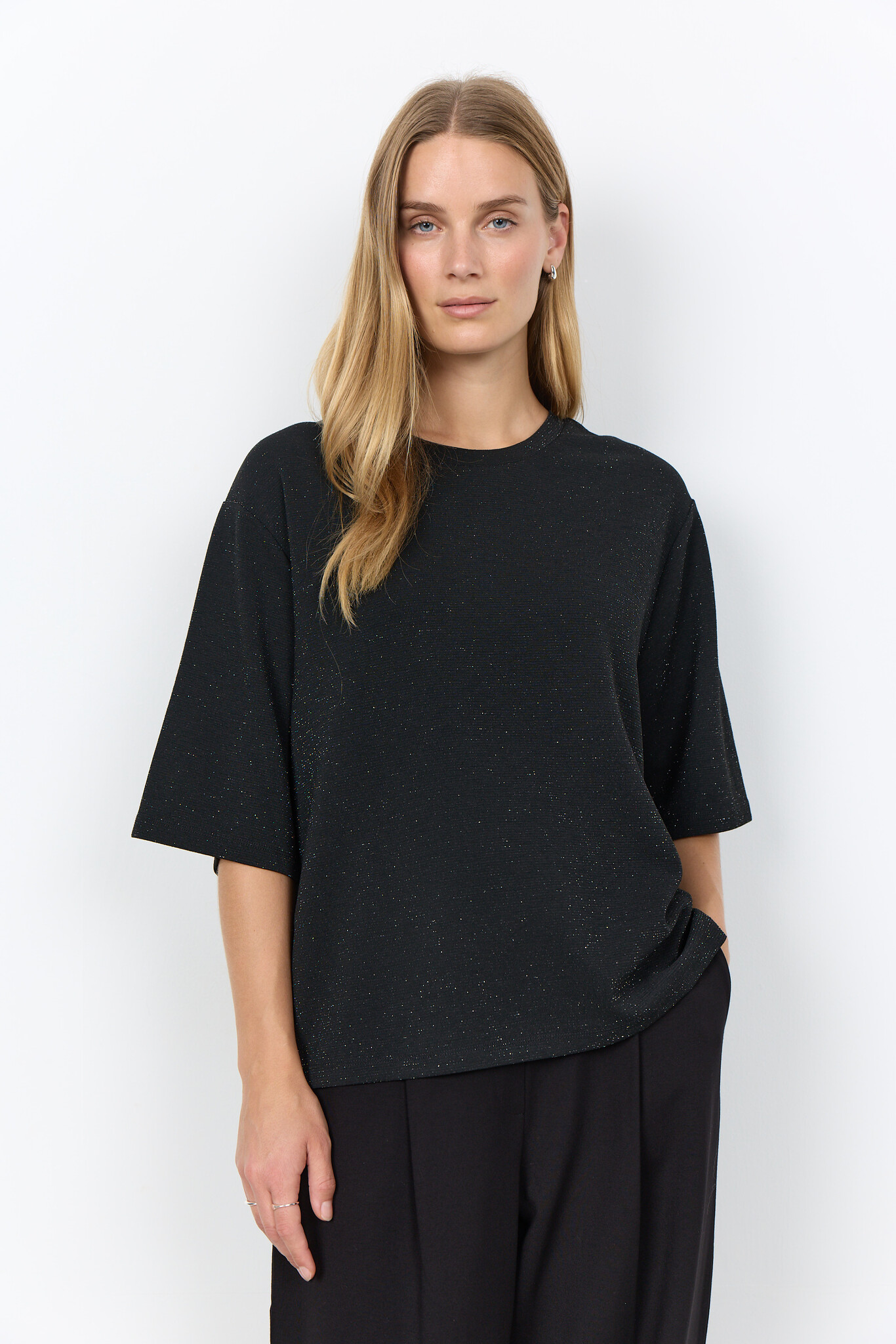 Soyaconcept Glitter T-Shirt Andine 2 - Black