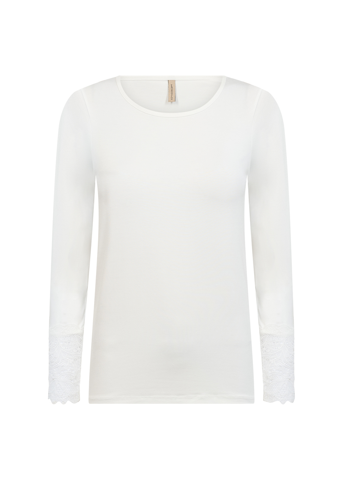 Soyaconcept Basic Shirt met Kanten Mouw Marica 226 - Off White