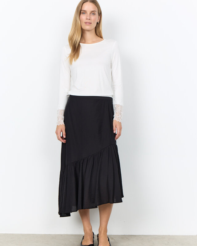 Soyaconcept Basic Shirt mit Spitze Marica 226 - Off White