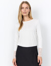 Soyaconcept Basic Shirt mit Spitze Marica 226 - Off White