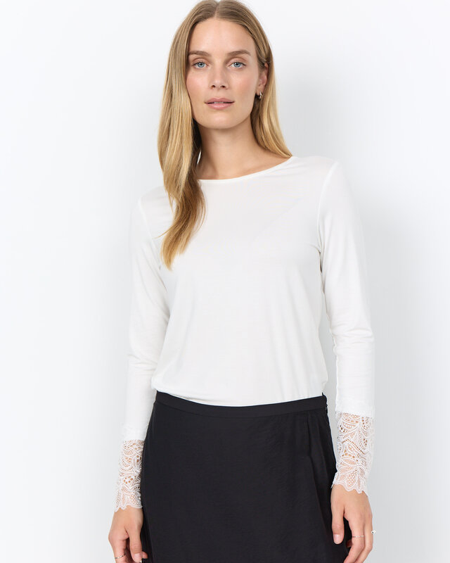 Soyaconcept Basic Shirt With Lace Detail Marica 226 - Off White
