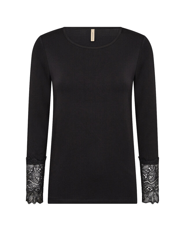 Soyaconcept Basic Shirt met Kanten Mouw Marica 226 - Black