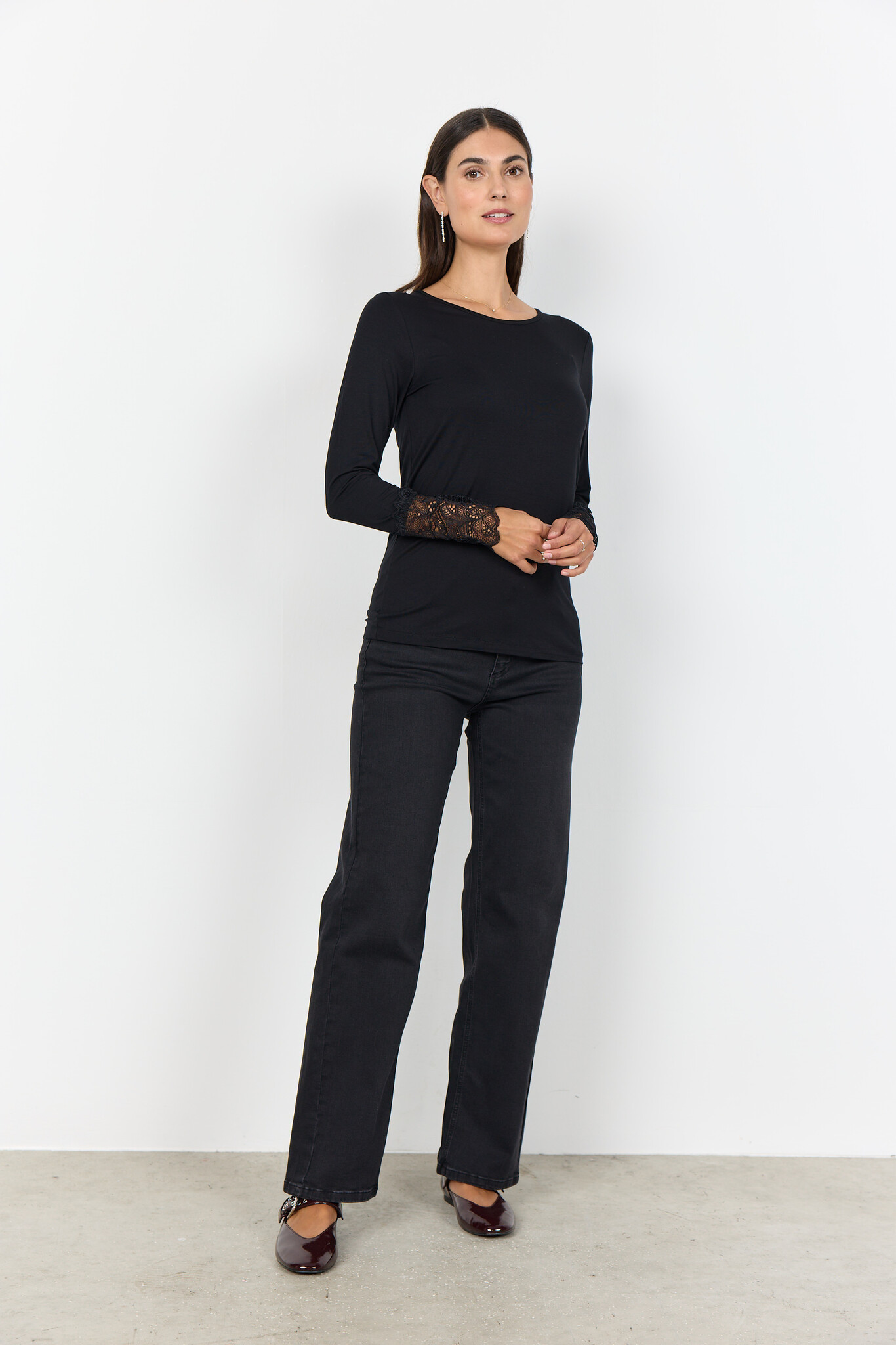 Soyaconcept Basic Shirt With Lace Detail Marica 226 - Black