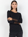 Soyaconcept Basic Shirt mit Spitze Marica 226 - Black