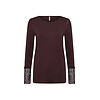 Basic Shirt With Lace Detail Marica 226 - Chocolate Plum