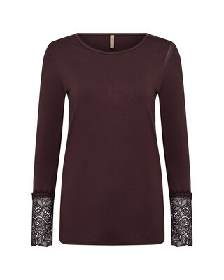 Soyaconcept Basic Shirt With Lace Detail Marica 226 - Chocolate Plum