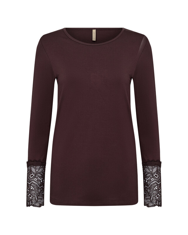 Soyaconcept Basic Shirt With Lace Detail Marica 226 - Chocolate Plum