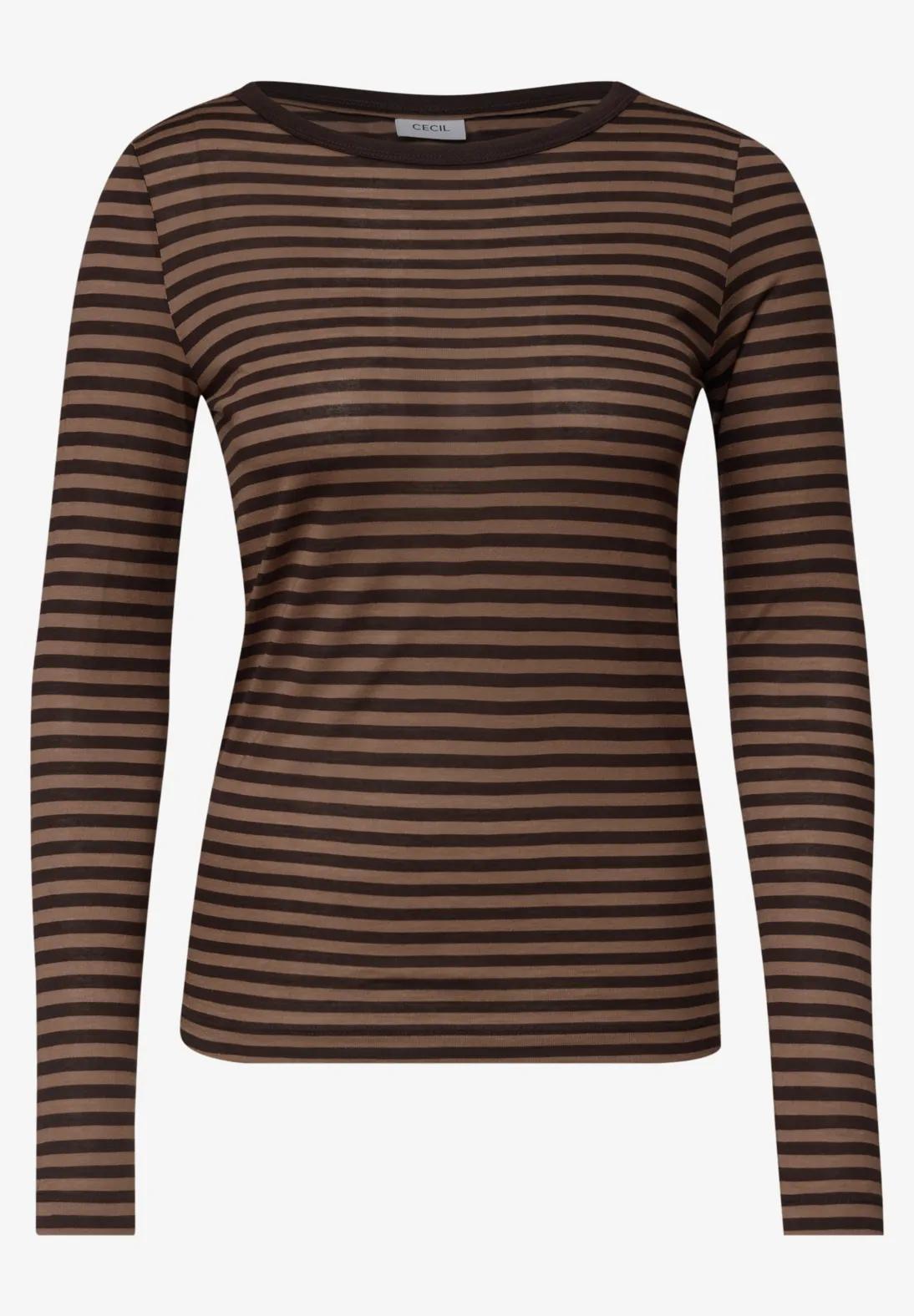 Cecil Boothals Shirt met Strepen - Truffle Brown