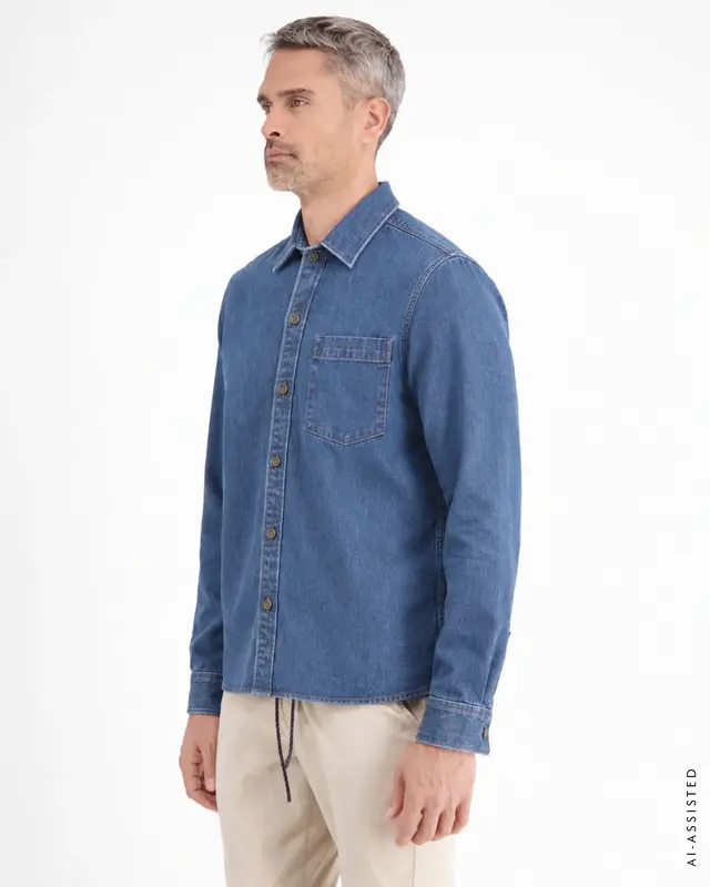 Lerros Denim Hemd - Classic Navy