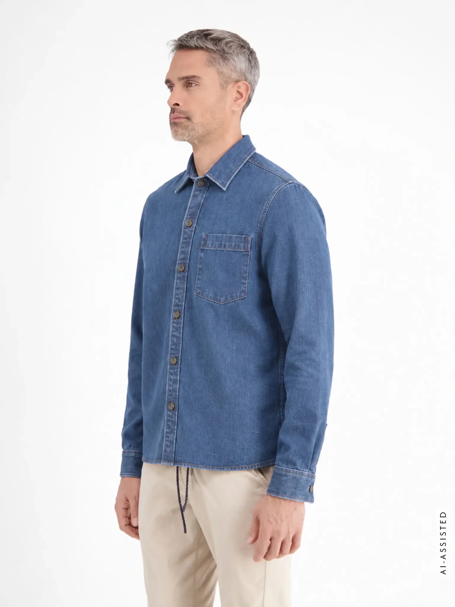 Lerros Denim Hemd - Classic Navy