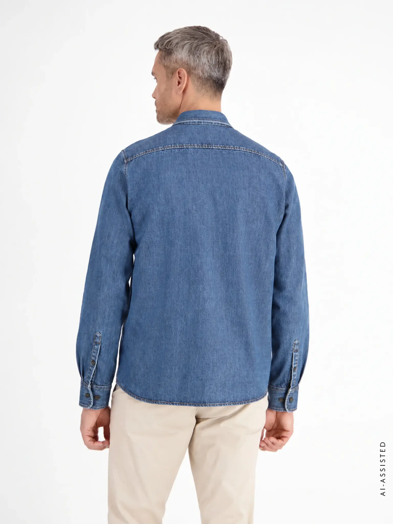 Lerros Denim Overhemd - Classic Navy