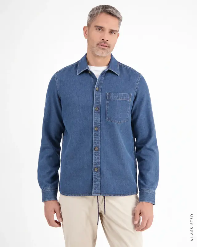 Lerros Denim Hemd - Classic Navy