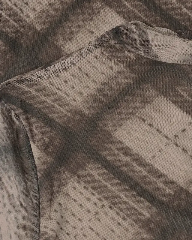 Street One Mesh Shirt met Col - Sanded Amber
