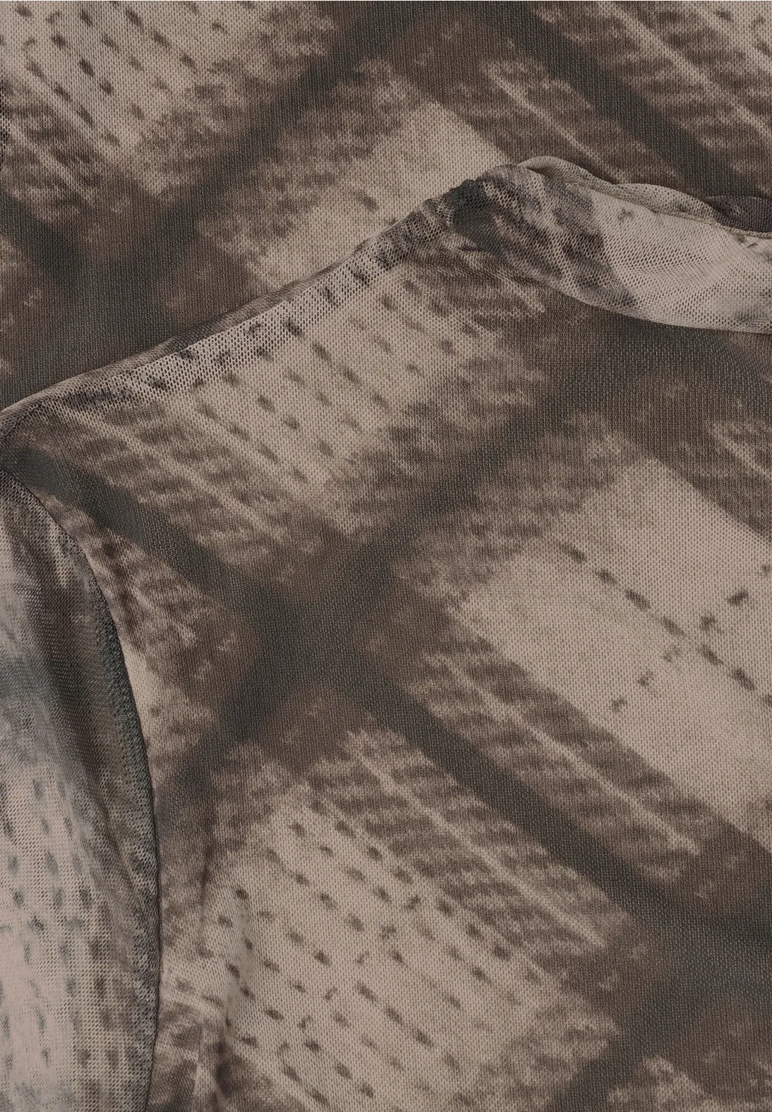 Street One Mesh Shirt met Col - Sanded Amber