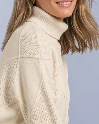Street One Trui met Structuurmix - Pure Beige