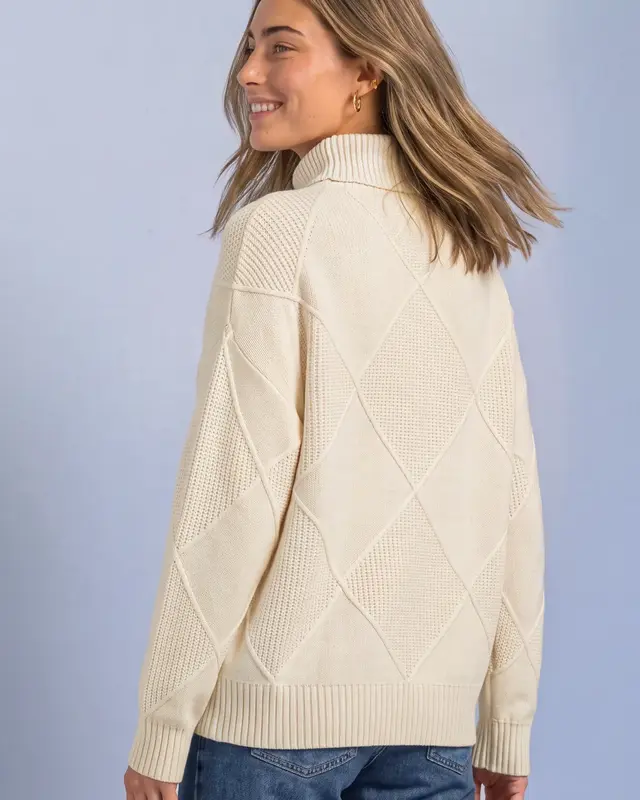 Street One Strukturmix Pullover - Pure Beige