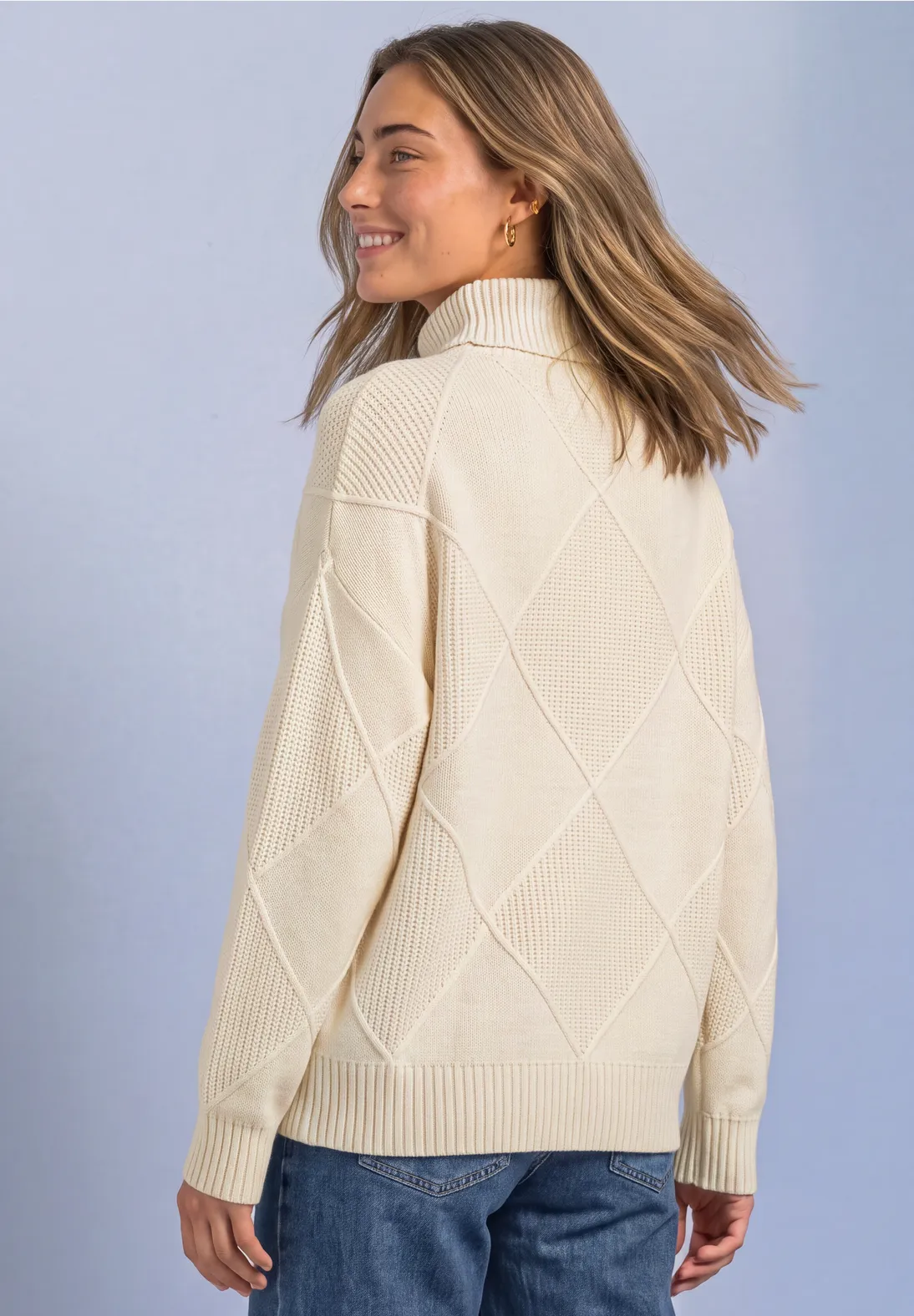 Street One Trui met Structuurmix - Pure Beige