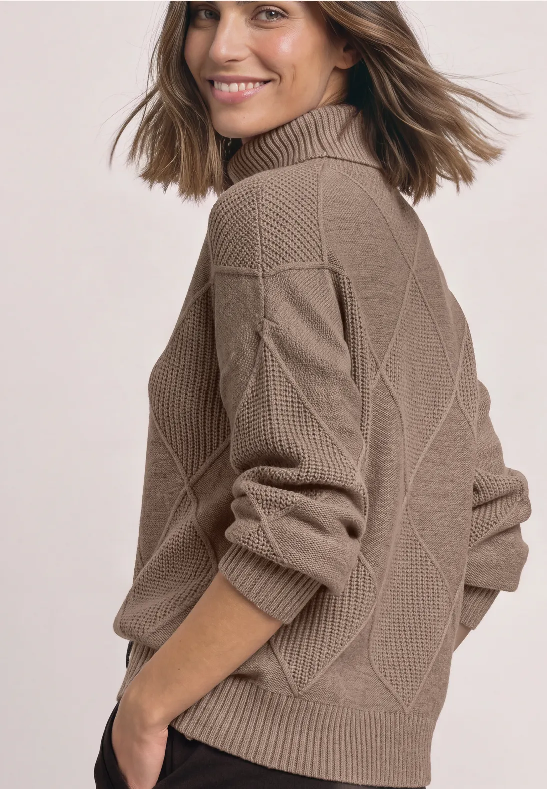 Street One Strukturmix Pullover - Sanded Amber Melange