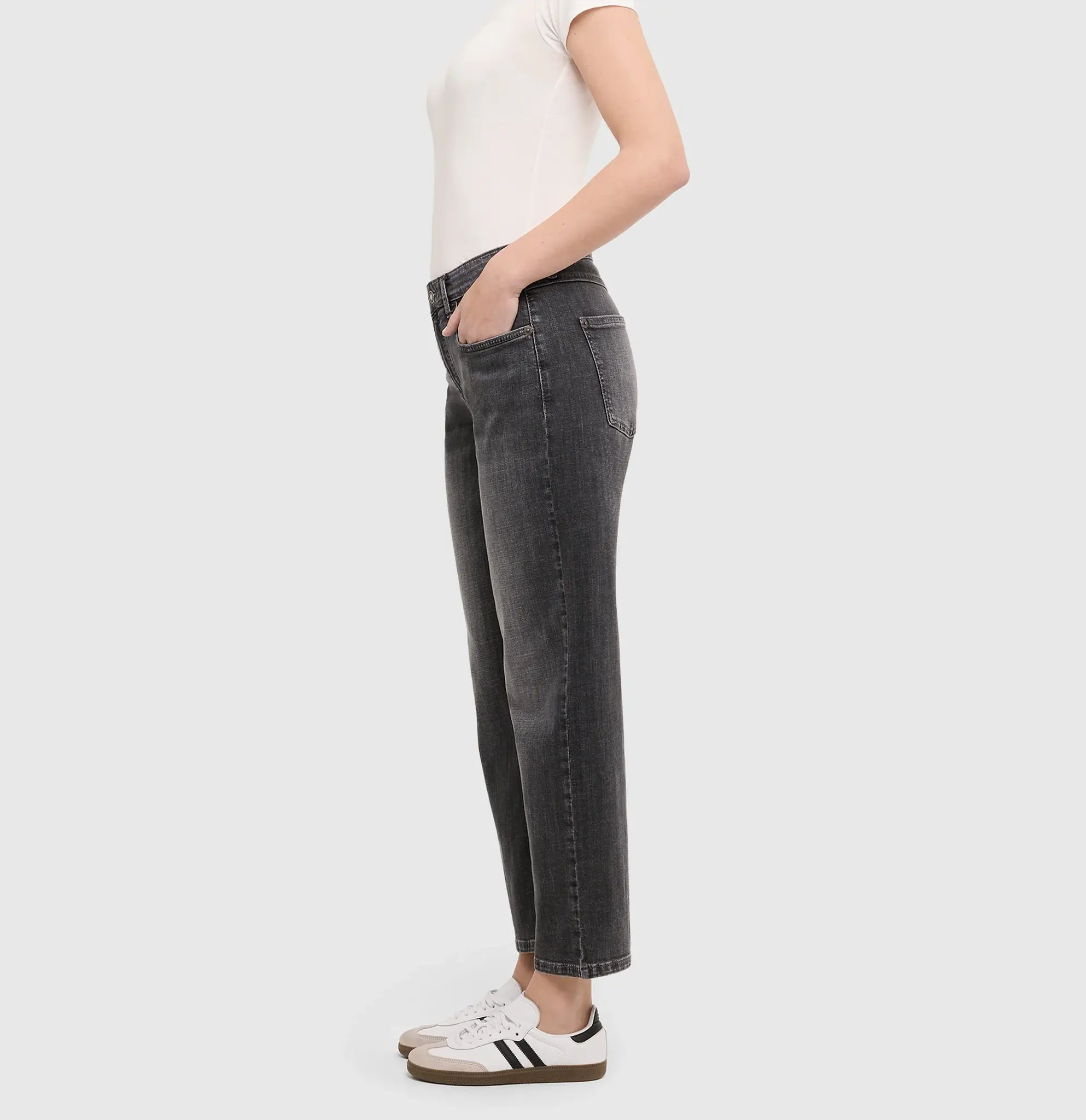 Mac Jeans Jeans Gina Straight - Dark Grey Wash