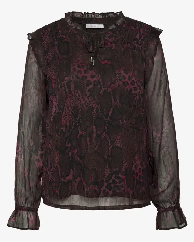 Street One Studio Tunika mit Rüschen – Russet Red