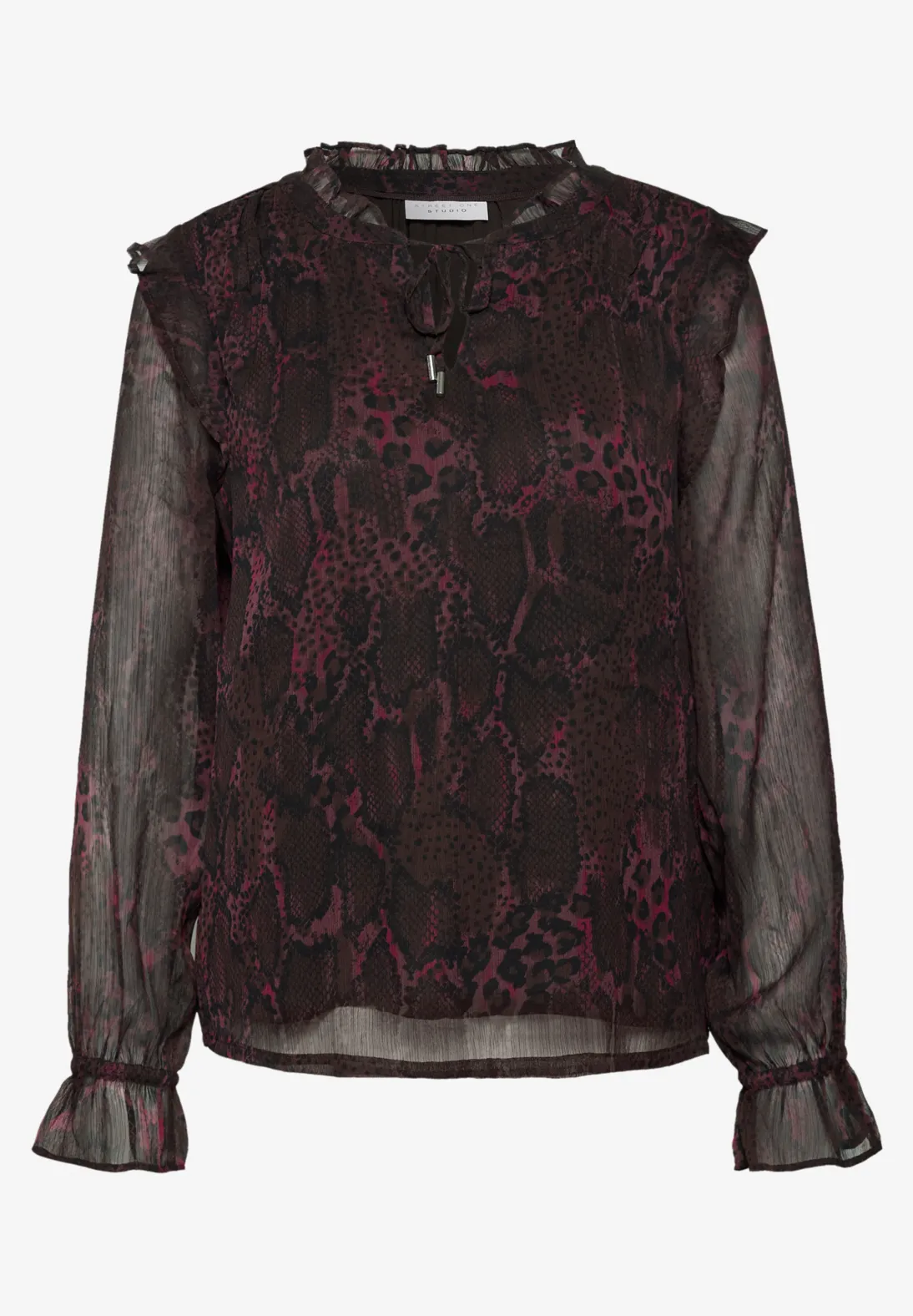Street One Studio Tunika mit Rüschen – Russet Red