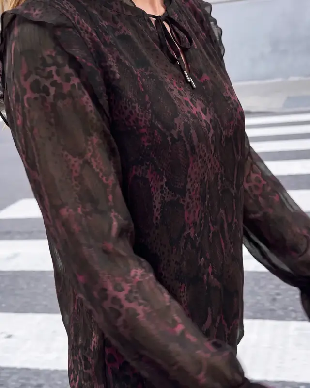 Street One Studio Tuniek met Ruches - Russet Red
