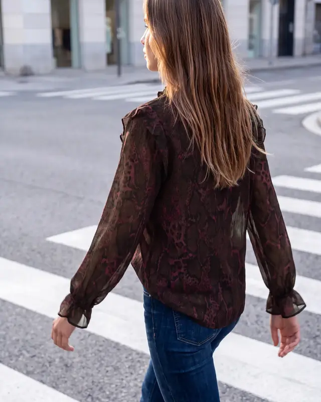 Street One Studio Tunika mit Rüschen – Russet Red