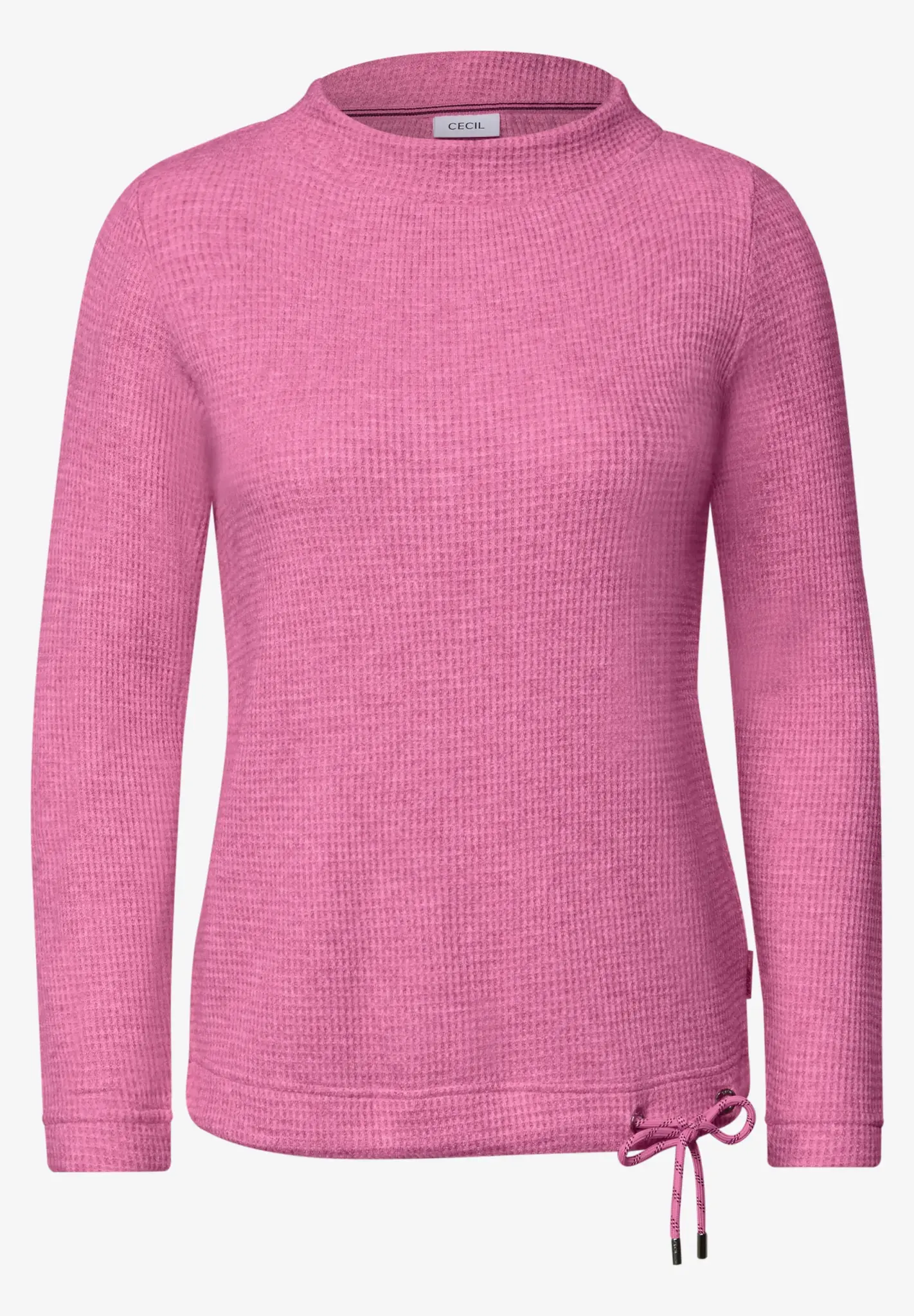 Cecil Shirt mit Stehkragen - Pink Flash Melange