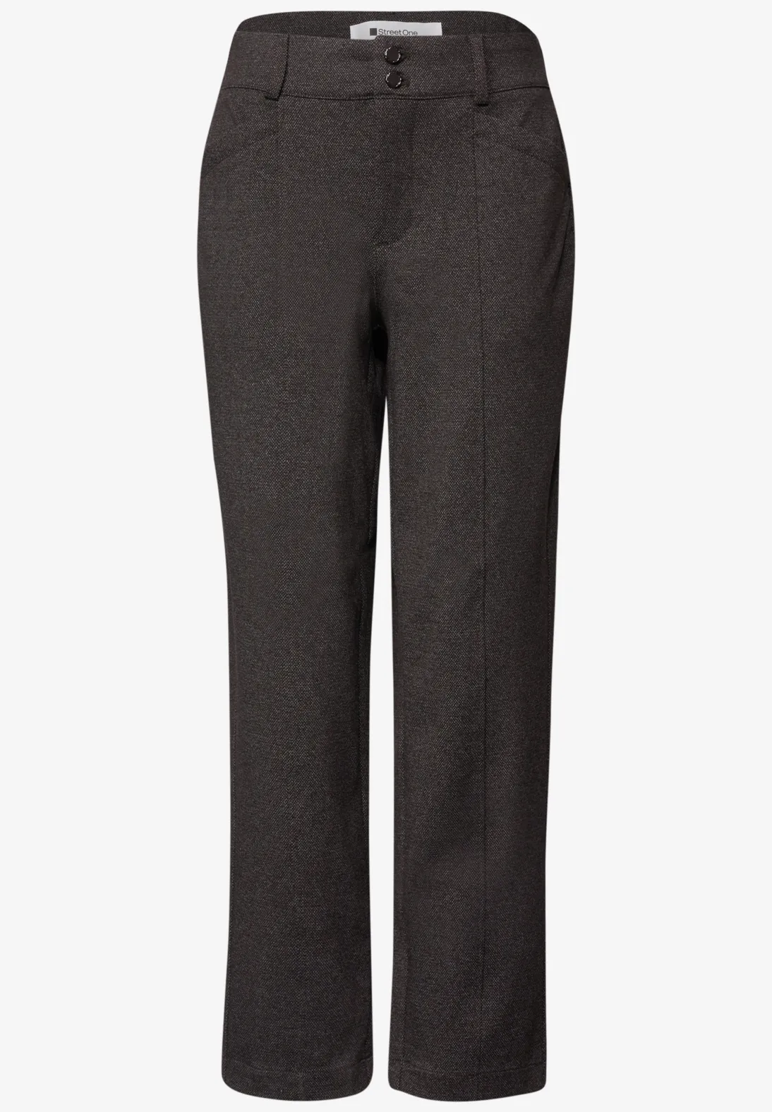 Street One High Waist Pants Yulius - Black Coffee