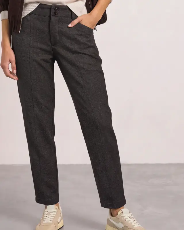 Street One High Waist Pants Yulius - Black Coffee
