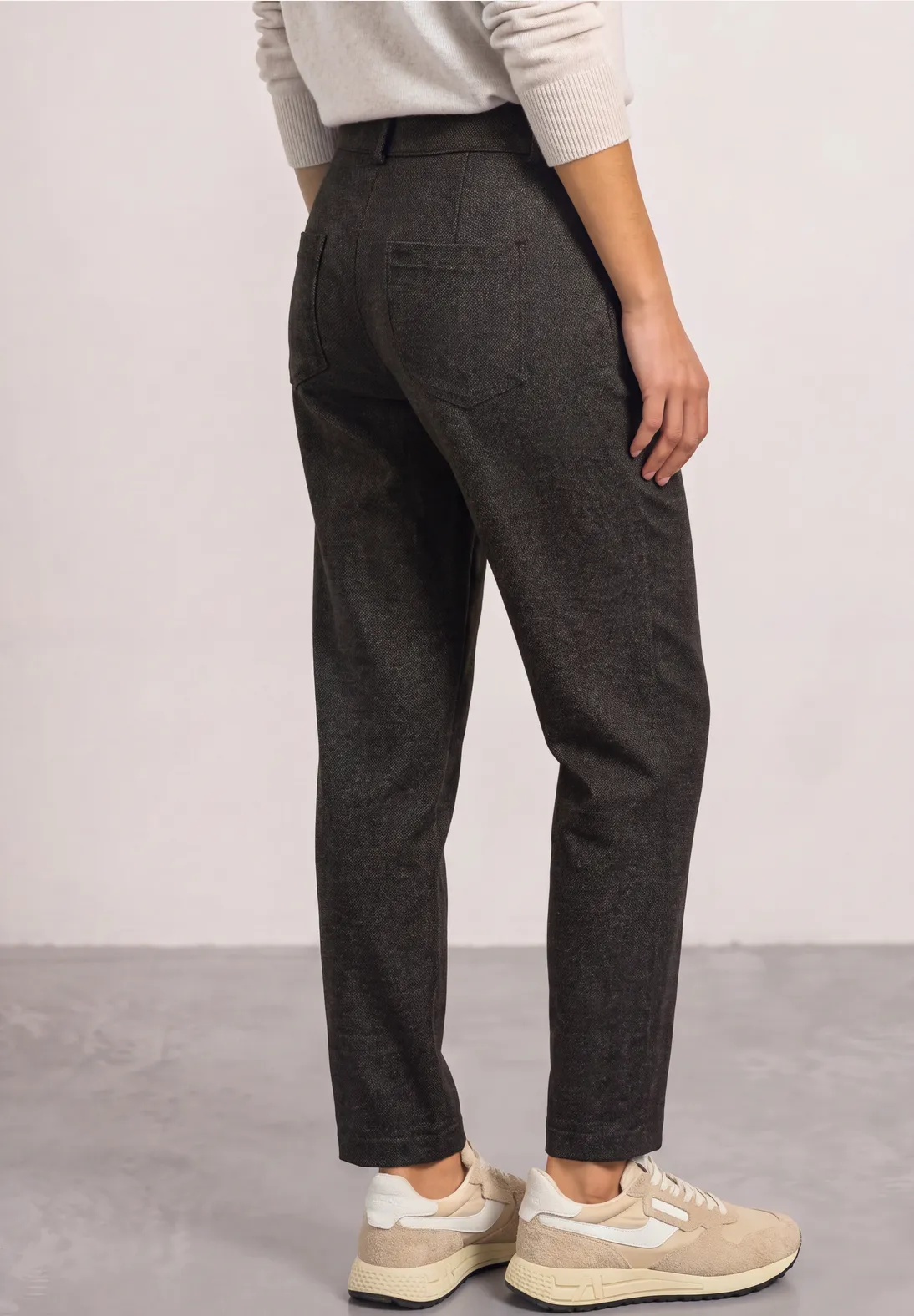 Street One High Waist Pants Yulius - Black Coffee